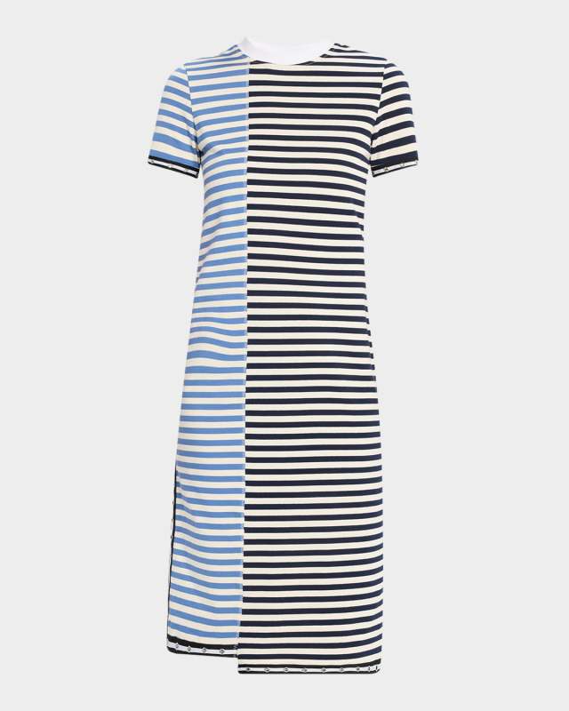 Short-Sleeve Patchwork T-Shirt Dress